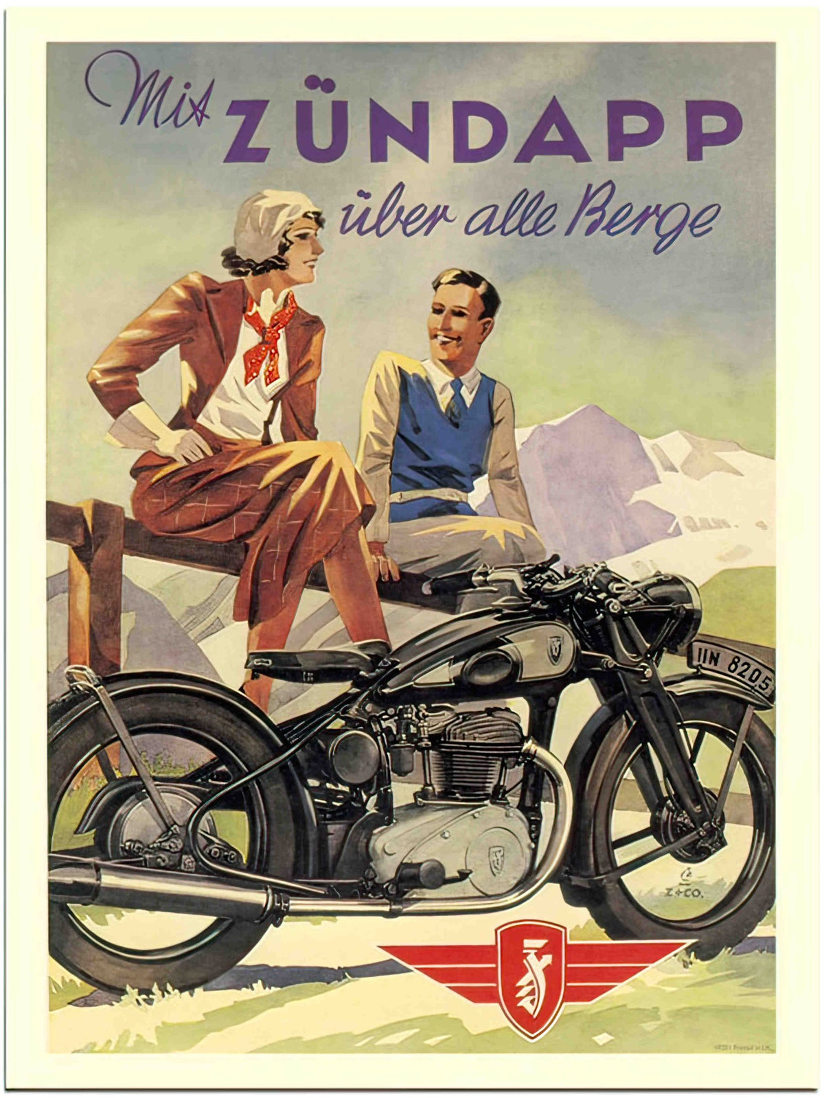 VP201 zundapp motor cycles 2 Advert A4 Photo Print