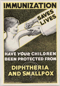 Vaccination Protection Children American World War II Advert Poster