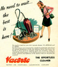 Vactric Vacuum Cleaner 1940s Vintage Retro Advert Poster