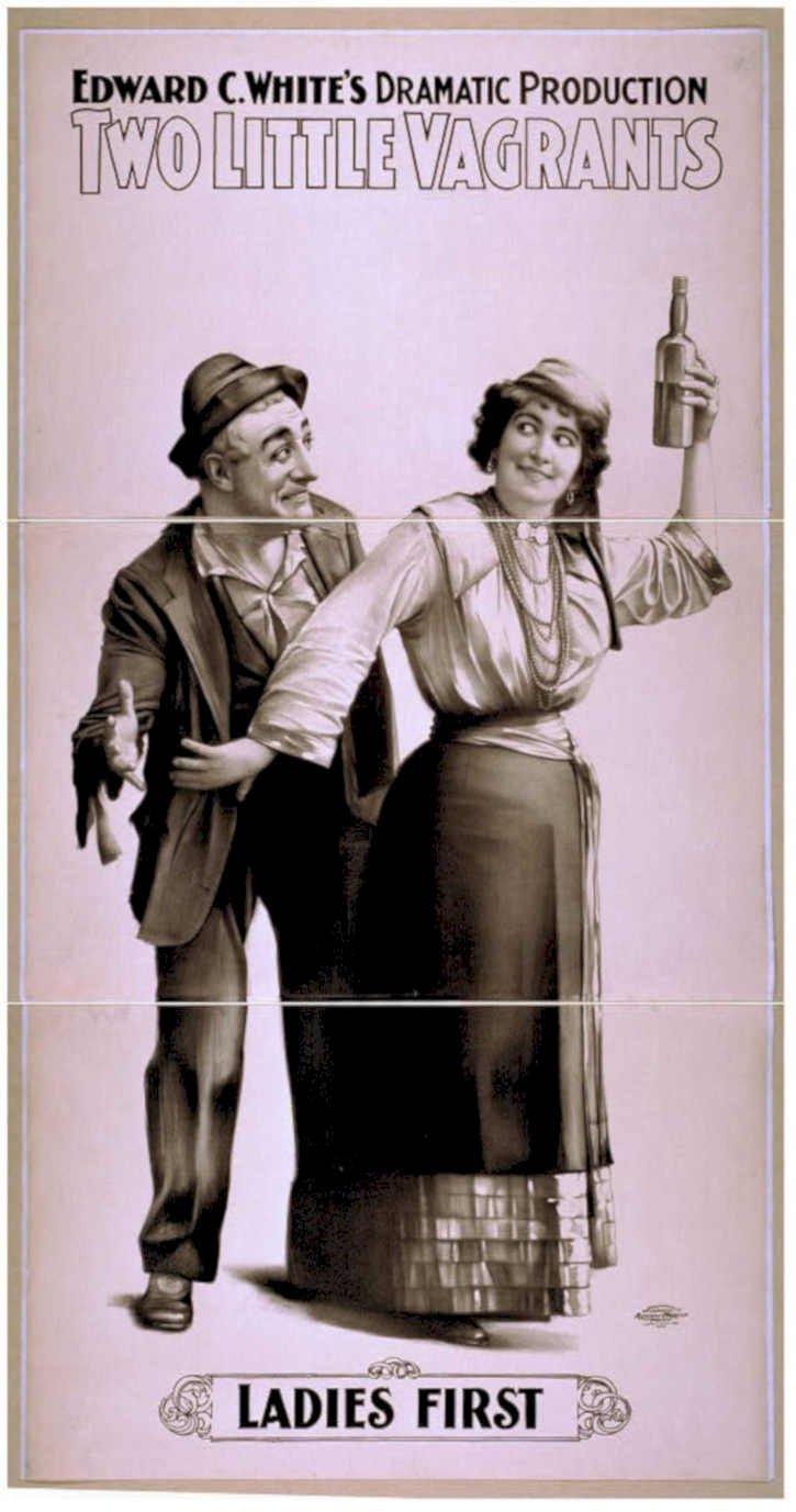 Vagrants Poster Ladies Vintage Retro Advert Poster A4 Photo Print