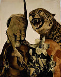 Vajda Lajos tiger and lillies 1933 Art A4 Photo Print