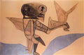 Vajda Lajos winged creature on silvery ground 1938 Art A4 Photo Print