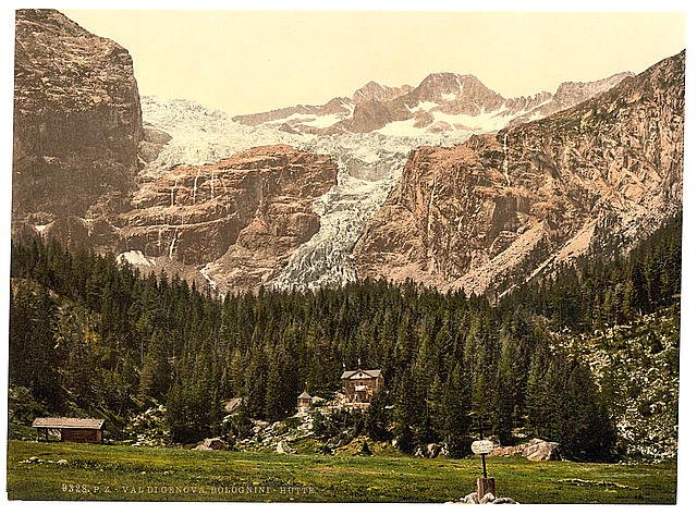 Val di Genova Bolognini Hut Tyrol Vintage A4 Photo Print