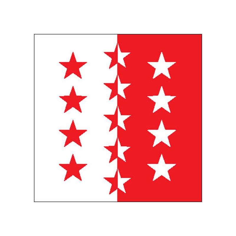 Valais Flag N2426 A4 Photo Print