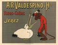 Valdesino Monkey Wine Vintage Retro Advert Poster