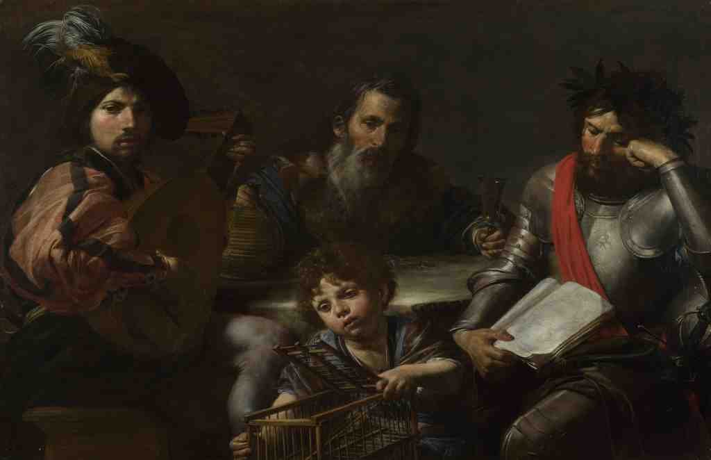 Valentin de Boulogne The Four Ages of Man A4 Photo Print