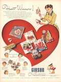 Valentine Cards Winners 1950s Vintage Retro Advert Poster