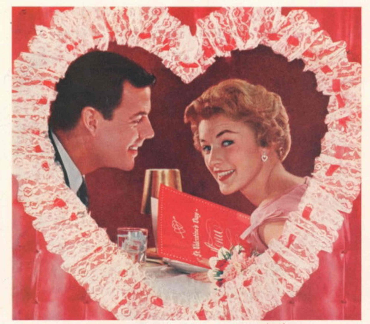 Valentine Red Booth 1950s Vintage Retro Advert Poster