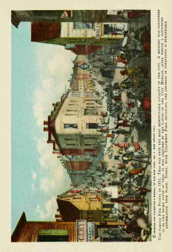 Valentines manual of old New York 1919 Five Points in 1855 A4 Photo Print