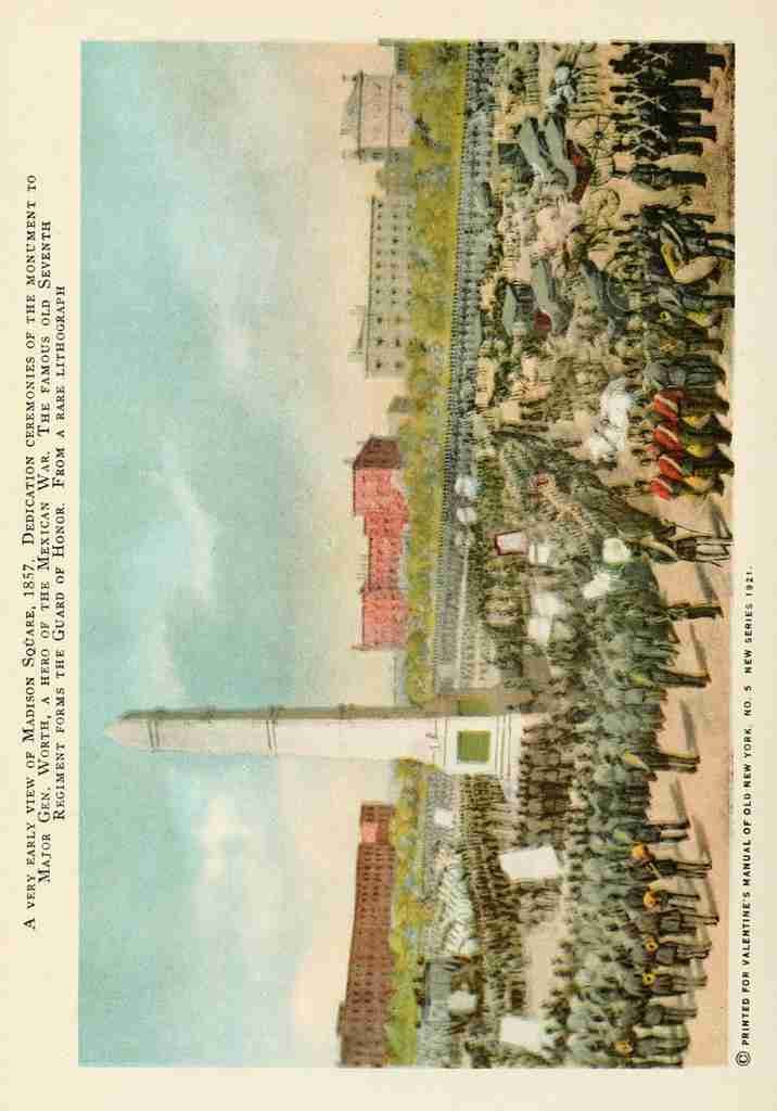 Valentines manual of old New York 1919 Madison Square 1857 A4 Photo Print