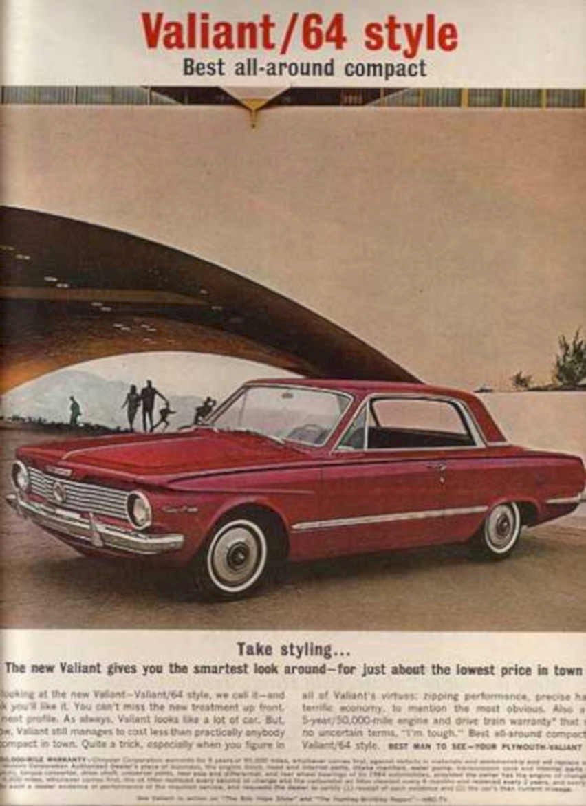 Valiant 64 Coupe Vintage Retro Advert Ads A4 Photo Print
