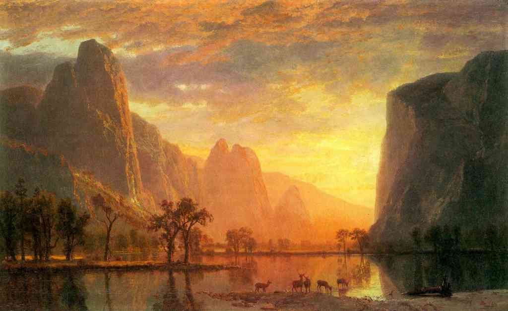 Valley In Yosemite Bierstadt A4 Photo Print