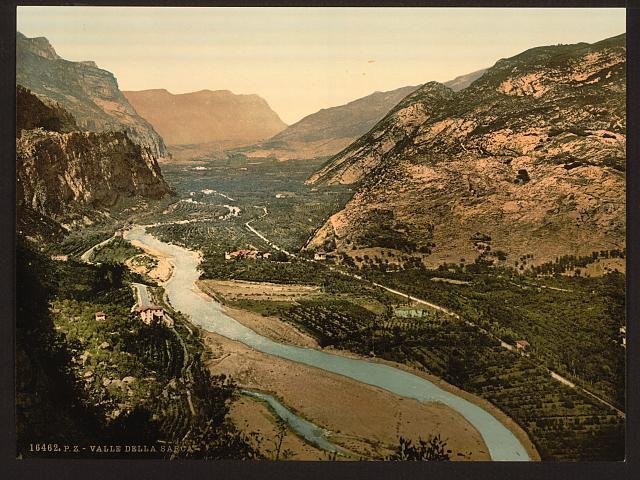 Valley of Sarca II Arco Lake Garda Vintage A4 Photo Print