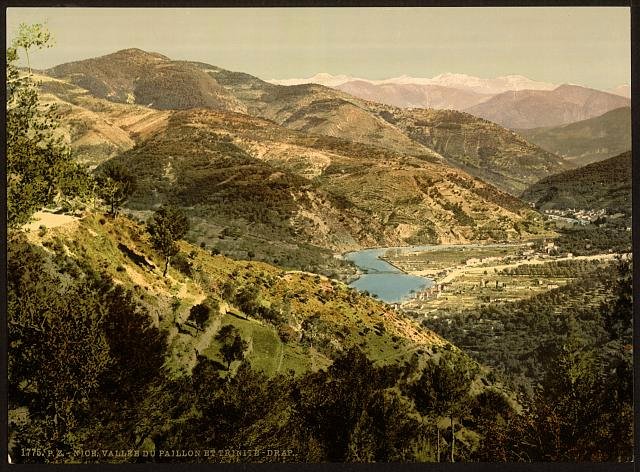 Valley of the Paillon Nice Vintage A4 Photo Print