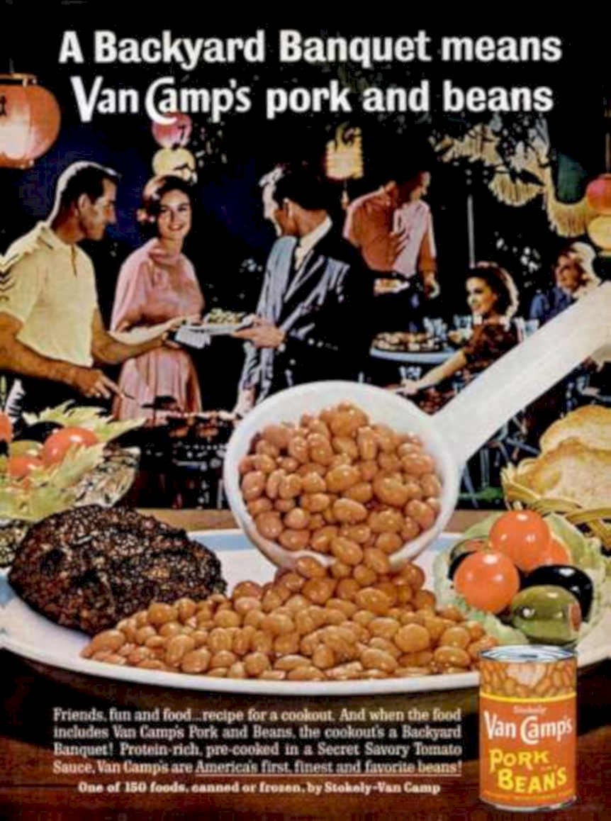 Van Camp Beans Vintage Retro Advert Ads A4 Photo Print
