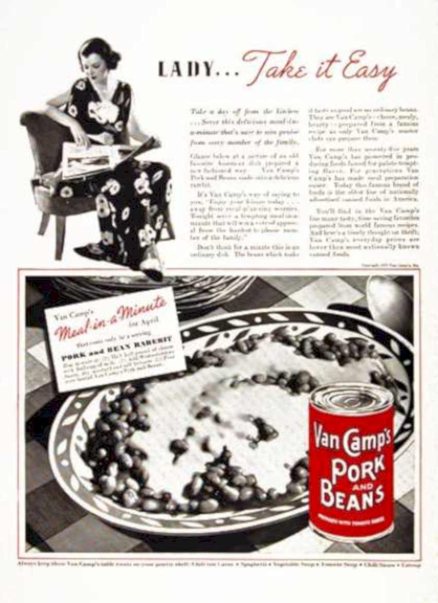 Van Camps Beans 1 Vintage Retro Advert Ads A4 Photo Print