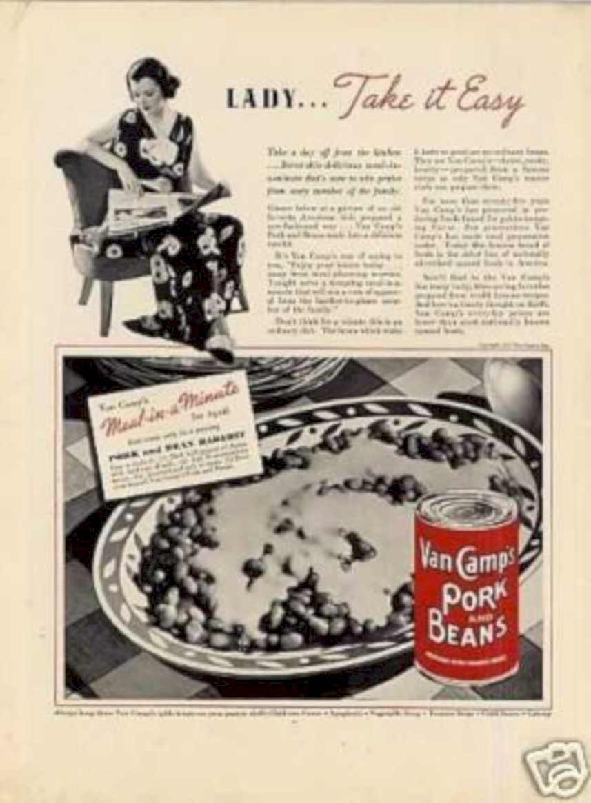 Van Camps Beans Vintage Retro Advert Ads A4 Photo Print