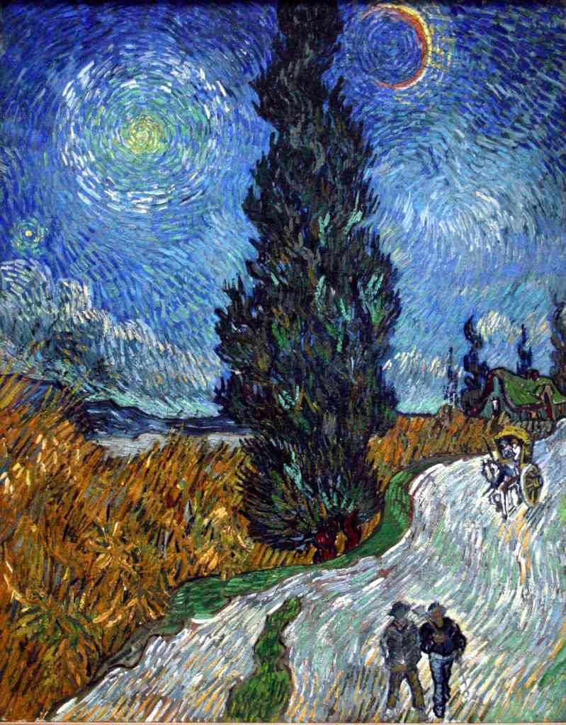 Van Gogh Country Road In Provence Night A4 Photo Print