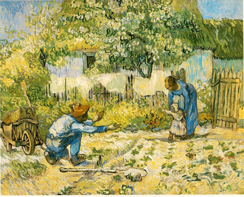 Van Gogh First Steps (After Millet), 1890, 72.4x91.2 Cm, Th Art A4 Photo Print