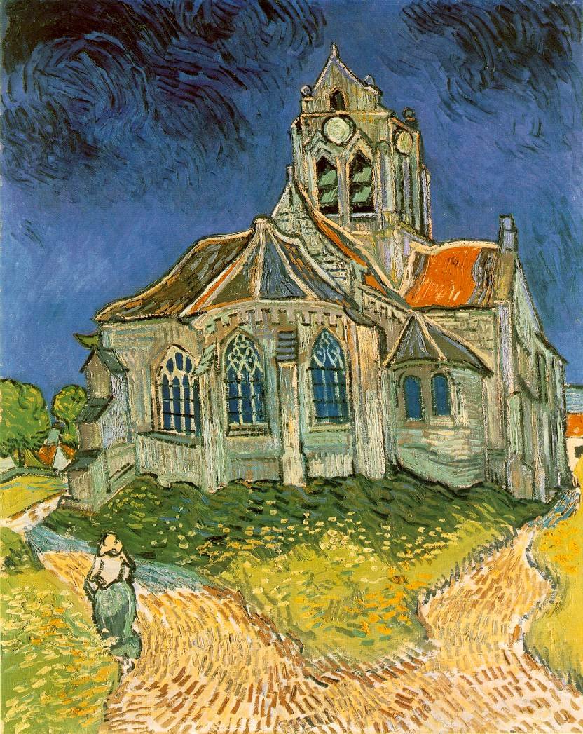 Van Gogh L'eglise D'auvers Sur Oise, 1890, 94x74 Cm, MusEe Art A4 Photo Print