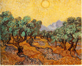 Van Gogh Olive Trees With Yellow Sky And Sun, 1889, 73.7x92 Art A4 Photo Print