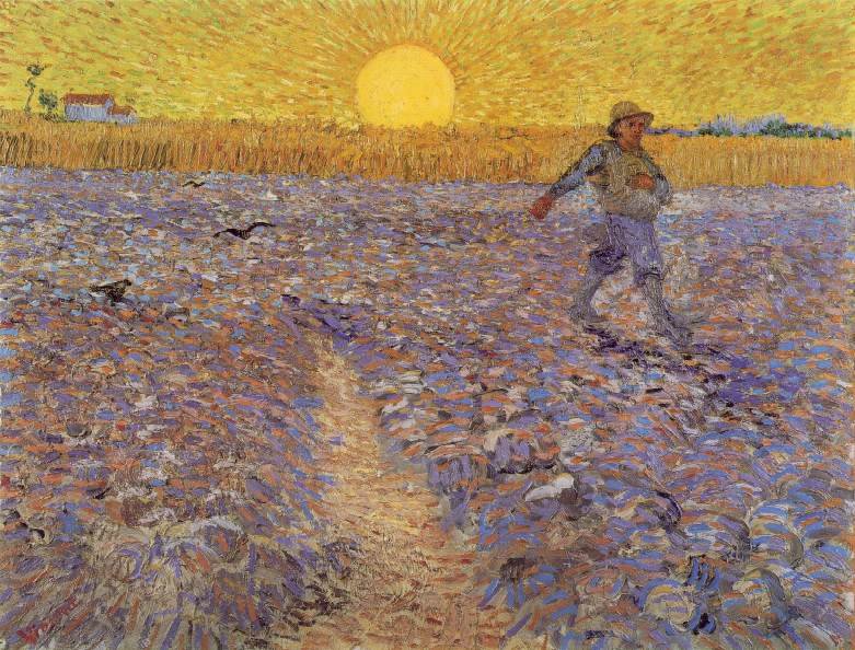 Van Gogh Sower With Setting Sun, 1888, 64x80.5 Cm, Rijksmus Art A4 Photo Print