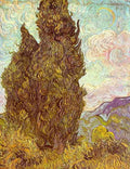 Van Gogh Two Cypresses A4 Photo Print