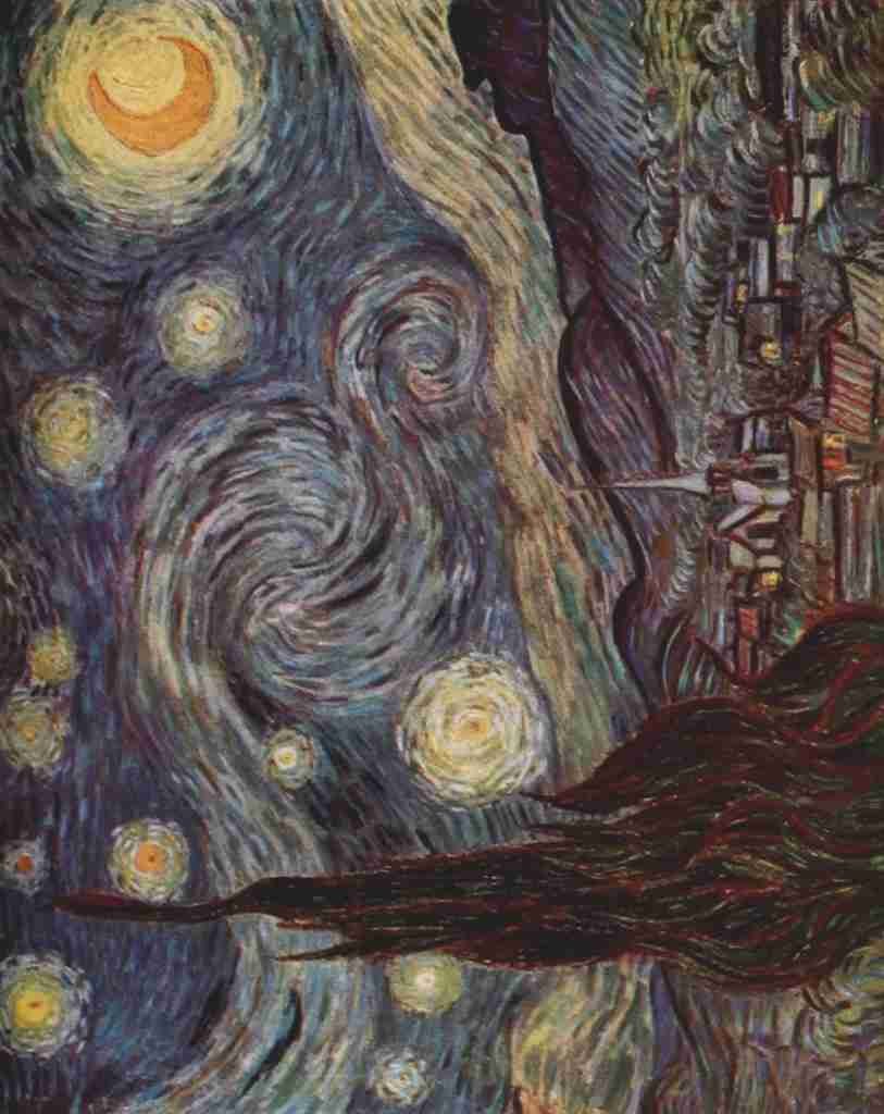 Van Gogh Vincent 1853 1890 Starry Night 1889 Vintage A4 Photo Print