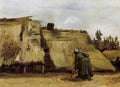 Van Gogh Vincent Cottage with Woman Digging A4 Photo Print