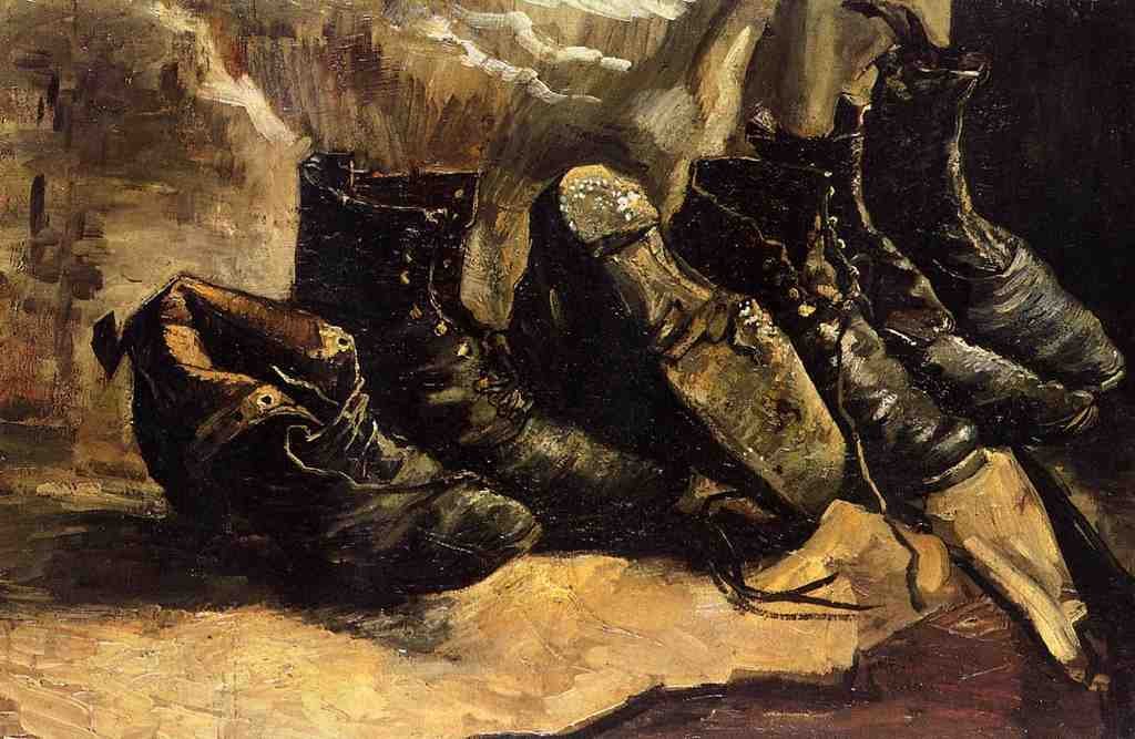 Van Gogh Vincent Three Pair of Shoes A4 Photo Print