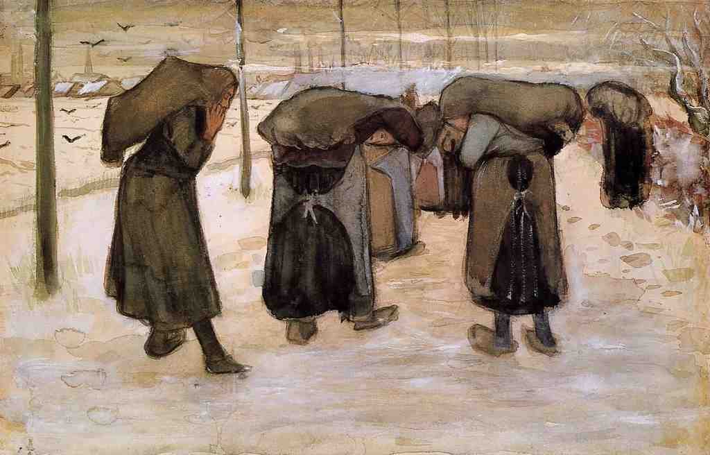 Van Gogh Vincent Woman Miners Carrying Coal A4 Photo Print