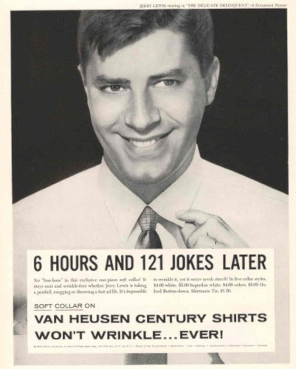 Van Heusen Century 1 1950s Vintage Retro Advert Poster