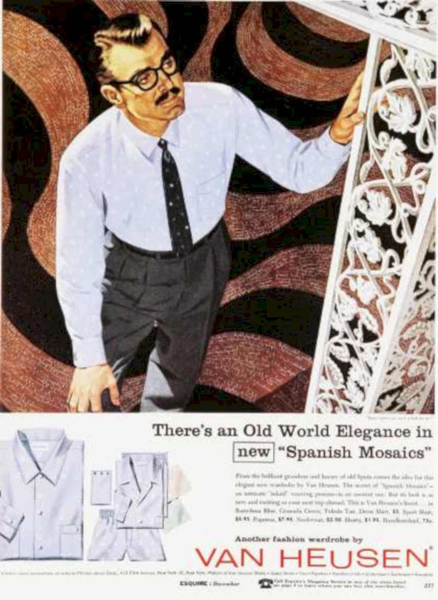 Van Heusen Mosaics Vintage Retro Advert Ads A4 Photo Print