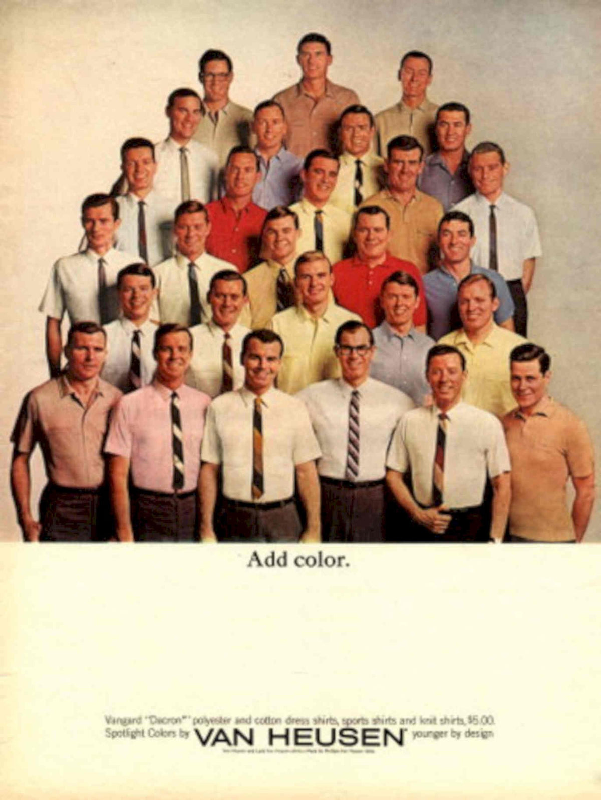 Van Heusen Shirts 1 1950s Vintage Retro Advert Poster