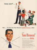 Van Heusen Shirts 3 1940s Vintage Retro Advert Poster