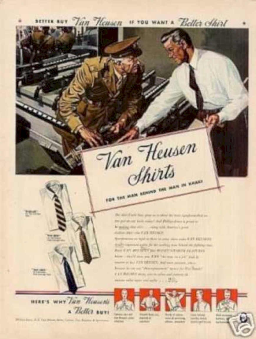 Van Heusen Shirts Vintage Retro Advert Ads A4 Photo Print
