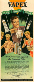 Vapex Cold Remedy 1950s Vintage Retro Advert Poster