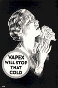 Vapex Cold Woman 1930s Vintage Retro Advert Poster