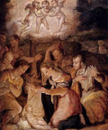Vasari Giorgio The Nativity With The Adoration Of The Shepherds A4 Photo Print