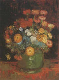Vase With Zinnias Paris 1886 A4 Photo Print