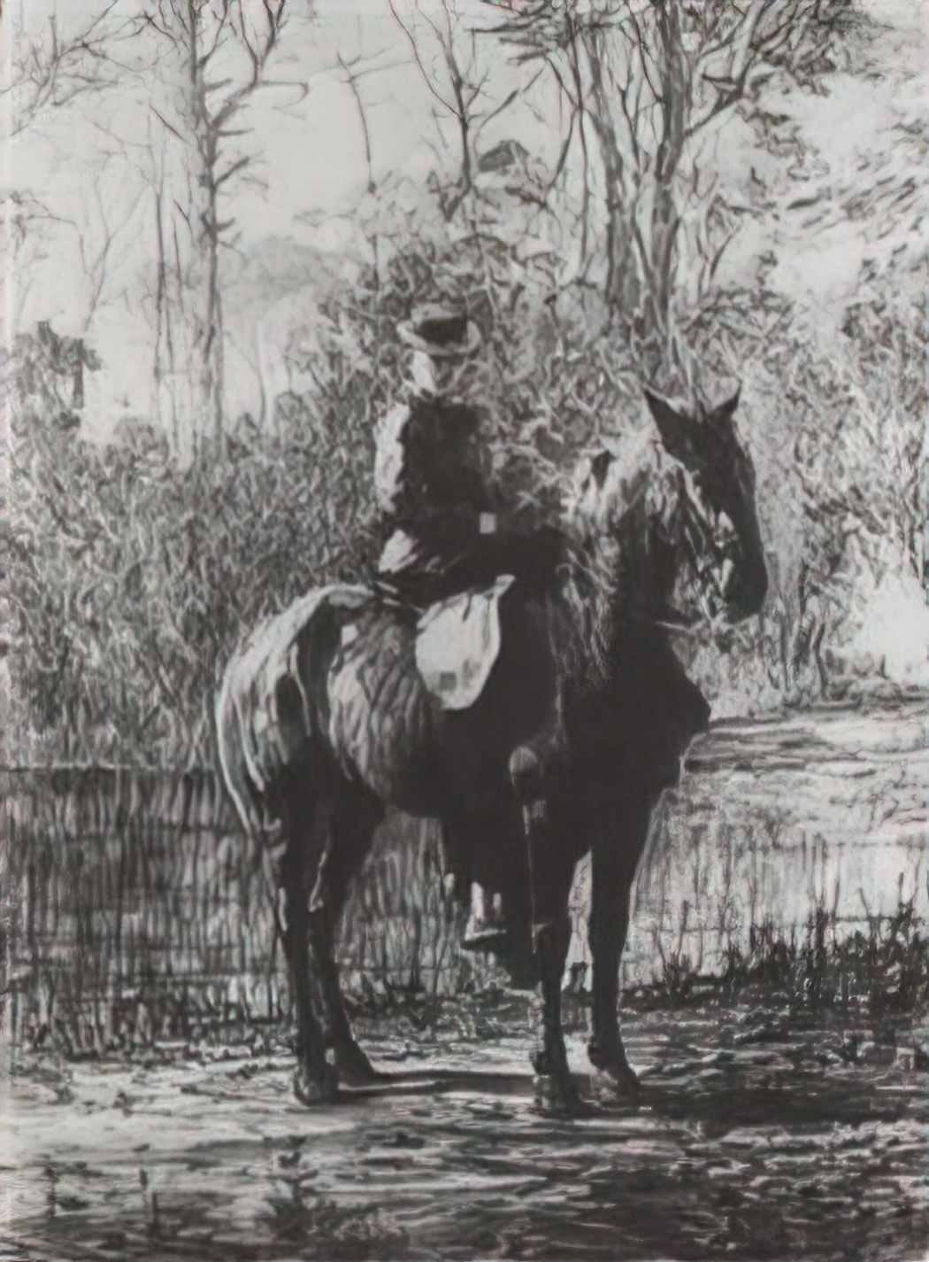 Vasily Polenov amazon on a horseback Art A4 Photo Print