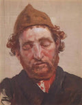Vasily Polenov head of red headed man with yellow cap Art A4 Photo Print
