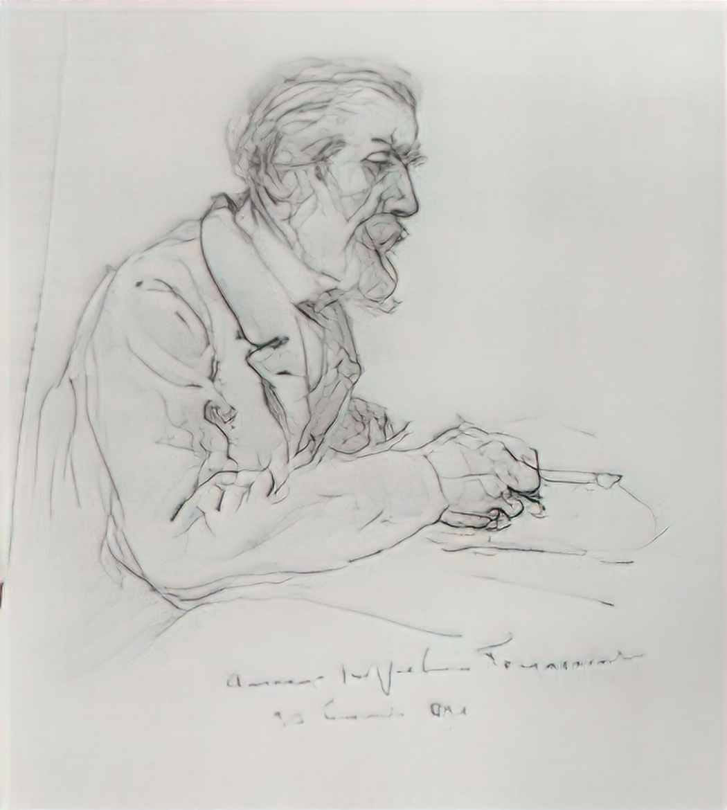 Vasily Polenov portrait of a p bogolyubov 1890 Art A4 Photo Print