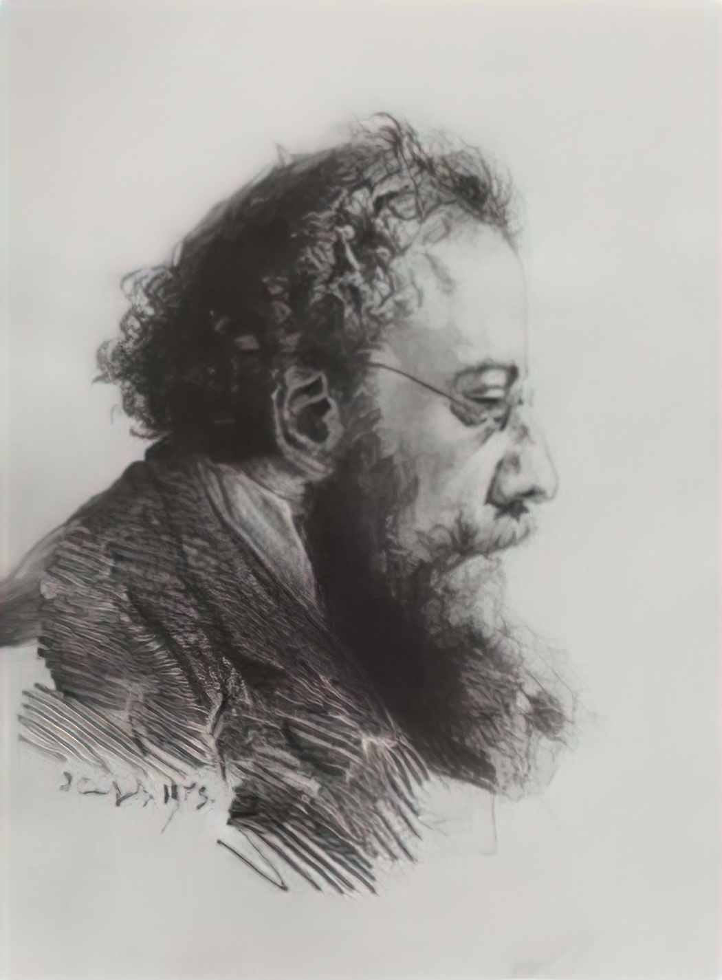 Vasily Polenov portrait of a v prahov art historian and art critic 18 Art A4 Photo Print