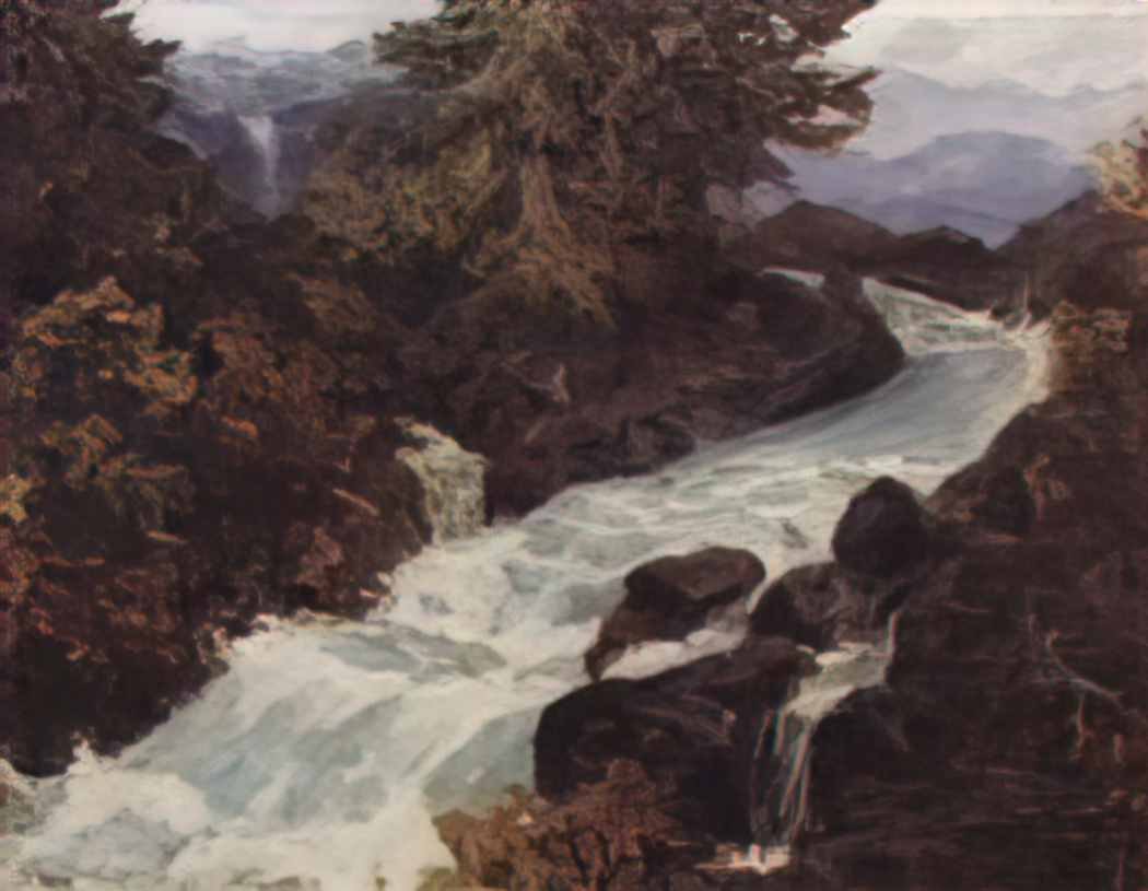 Vasily Polenov waterfall Art A4 Photo Print