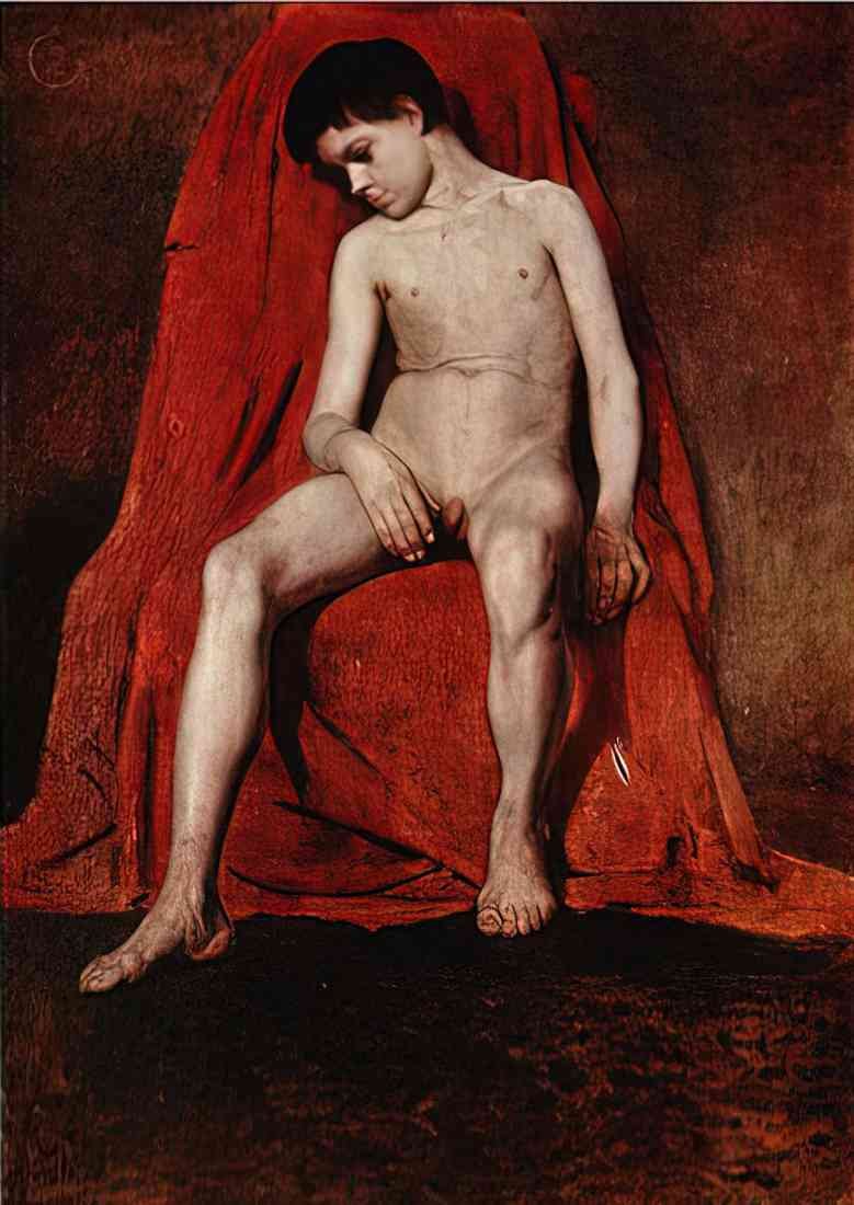 Vasily Surikov male nude 1874 stretch A4 Photo Print