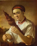 Vasily Tropinin a spinner 1820 Art A4 Photo Print