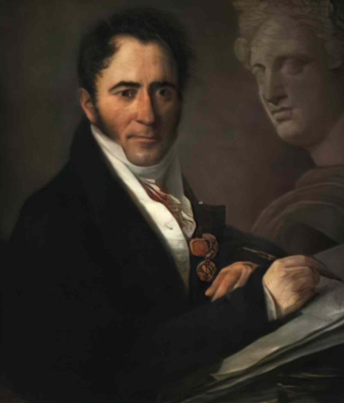 Vasily Tropinin portrait of the artist n i utkin with a pencil 1841 Art A4 Photo Print