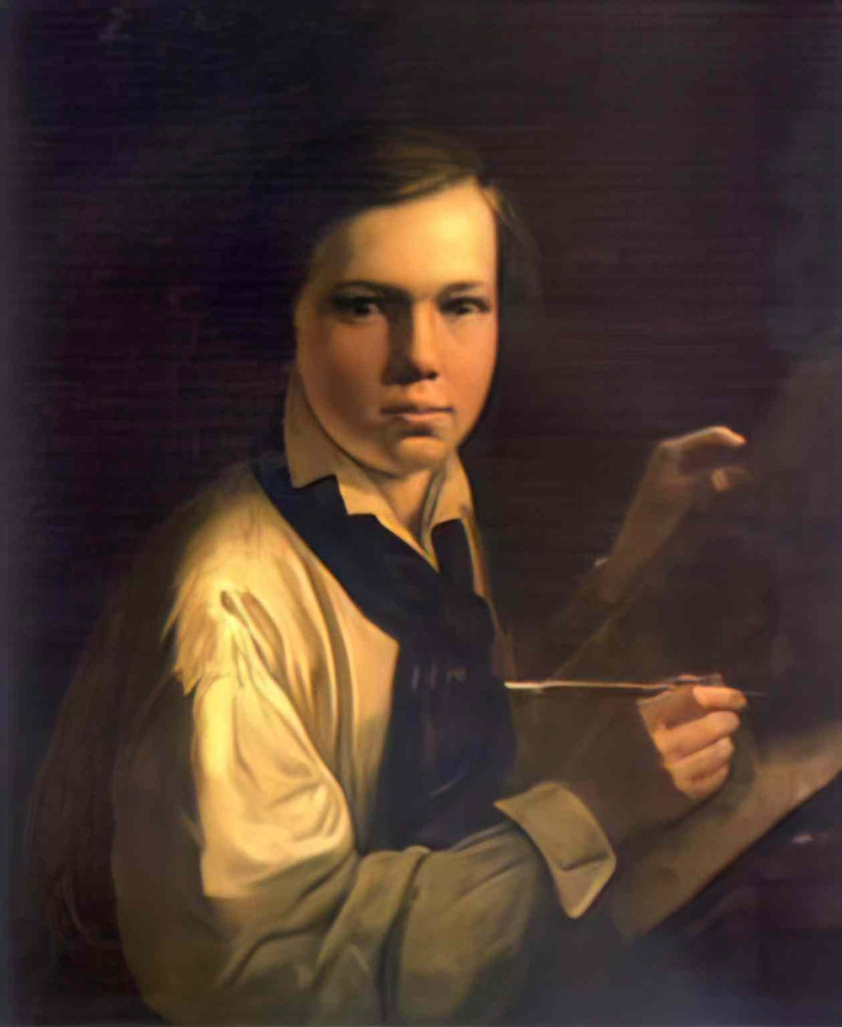 Vasily Tropinin portrait of the artist s son the easel 1820 Art A4 Photo Print