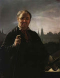 Vasily Tropinin self portrait with brushes and a palette against a win Art A4 Photo Print